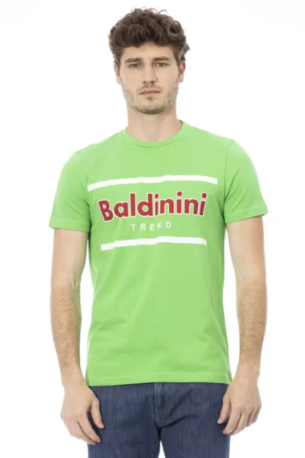 Baldinini Trend Green Cotton Men T-Shirt