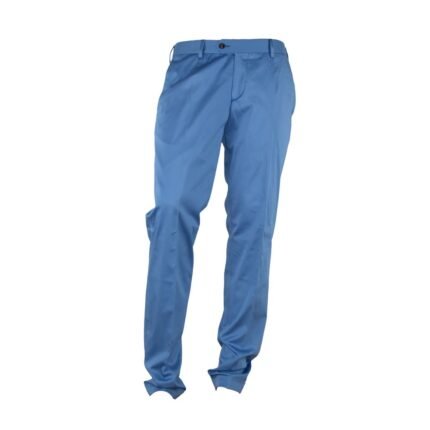 Made in Italy Light Blue Cotton Men Trouser