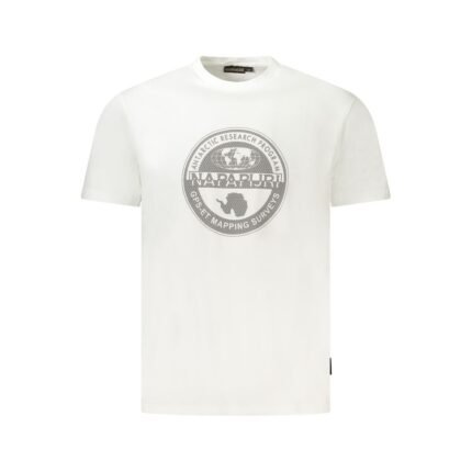 Napapijri White Cotton Men T-Shirt