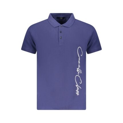 Cavalli Class Blue Cotton Men Polo Shirt