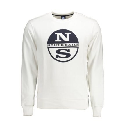 North Sails White Cotton Men Sweater