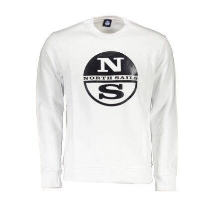 North Sails White Cotton Men Sweater