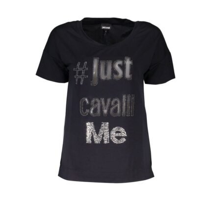 Just Cavalli Black Polyester Tops & T-Shirt