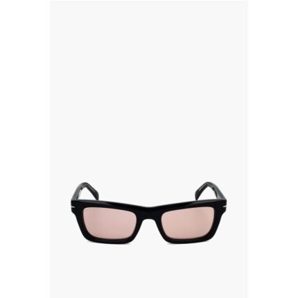 David Beckham Rectangular Sunglasses with Pinkish Lenses