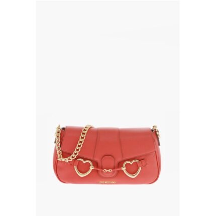 Moschino LOVE Faux Leather BIG HEARTBIT Shoulder Bag