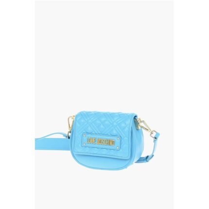 Moschino LOVE Faux Leater Crossbody Bag with Quilted Details