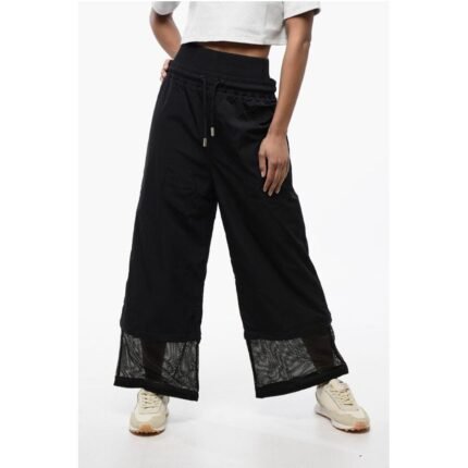 Off-White Wide Leg Nylon CRISPY Pants with Removable Cuffs