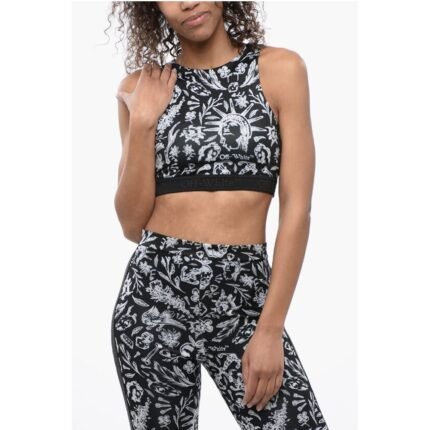 Off-White Old-School Motif Active Top with Logoed Elastic Band