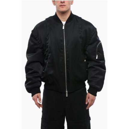 Off-White Padded Nylon ARROW Multipocketed Bomber Jacket