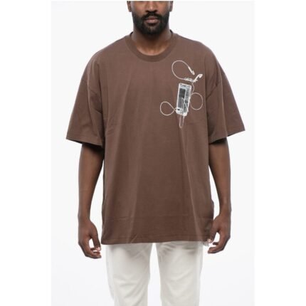 Off-White Oversized Crew-neck T-shirt With Back Print Maxi