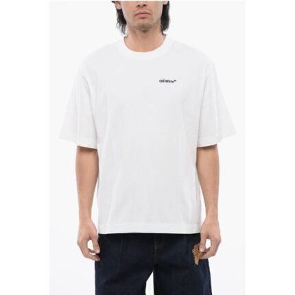 Off-White Embroidered TATTOO ARROW SKATE Crewneck T-Shirt