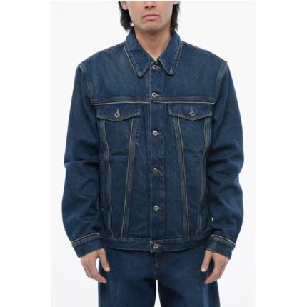 Off-White Denim Jacket With Zip Detail