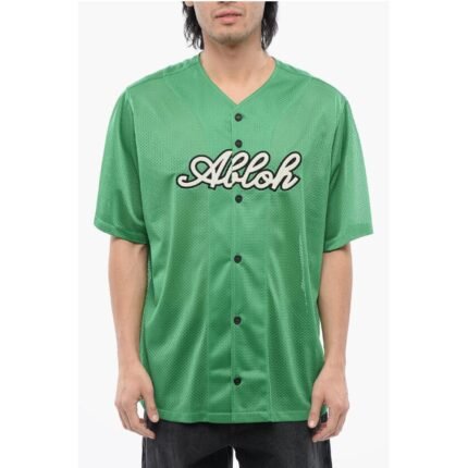 Off-White Embroidered Baseball Mesh T-Shirt