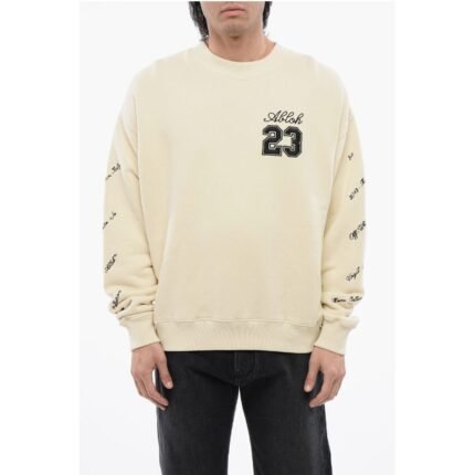 Off-White Skate-Fit Brushed Cotton 23 Crewneck Sweatshirt