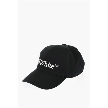 Off-White Cotton Twill DRILL Cap with Embroidery