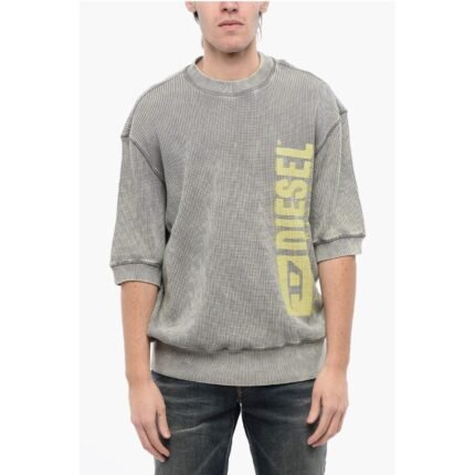 Diesel RED TAG Short Sleeves Acid Wash Effect S-COOLWAFY-N1 Crew-Ne