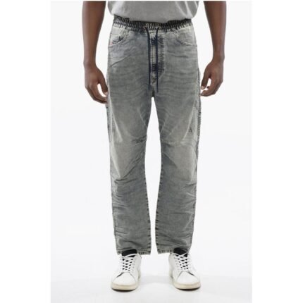 Diesel Solid Color 2040 D-AMAGE Jogg Jeans with Drawstring Waist 18