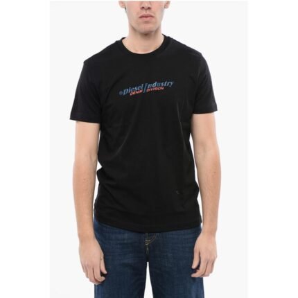 Diesel Cotton T-DIEGOR NEW INDUSTRIES Crew-neck T-shirt with Emboss