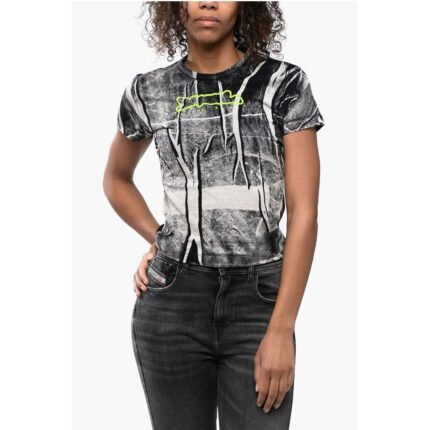 Diesel Printed T-Shirt with Embossed Logo