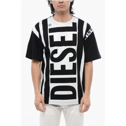 Diesel RED TAG Two-Tone T-NABEL-M5 Crew-neck T-Shirt with Contrasti