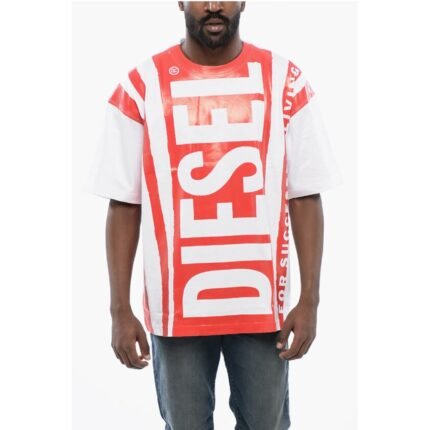 Diesel Crew-neck T-NABEL-M5 T-shirt with Maxi Frontal Logo