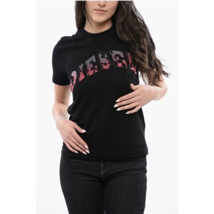 Diesel RED TAG Cotton T-REG-G11 Crew-Neck T-shirt With Gradient Pri