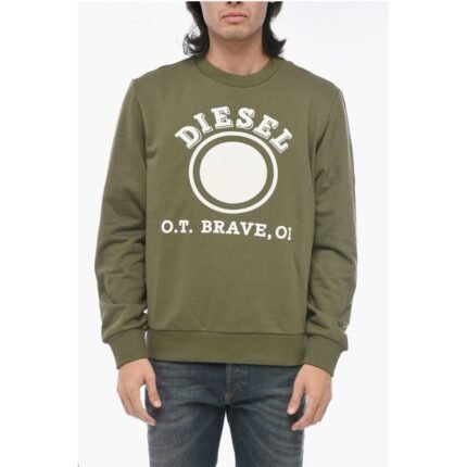 Diesel BRUSHED Cotton S-GINN-K35 Sweatshirt With Logo Print