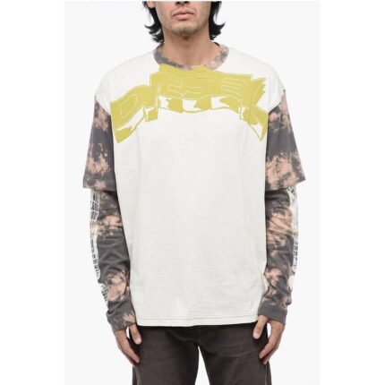 Diesel Double Layer T-WESHER T-Shirt with Tie-Dye Effect