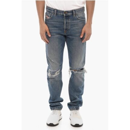 Diesel Mid Waist Slim Fit 1995 D-SARK Distressed Jeans 18cm