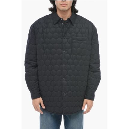 Off-White Quilted Overshirt with ARROW Patch