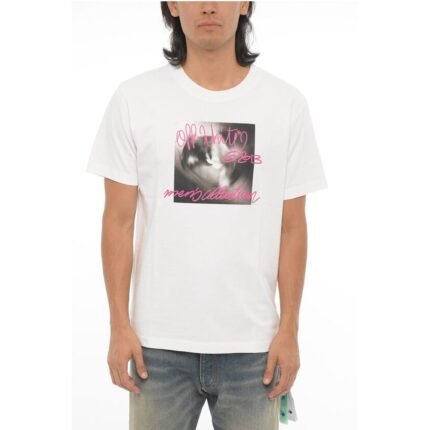 Off-White Cotton TORNATO Crew-neck T-shirt with Print