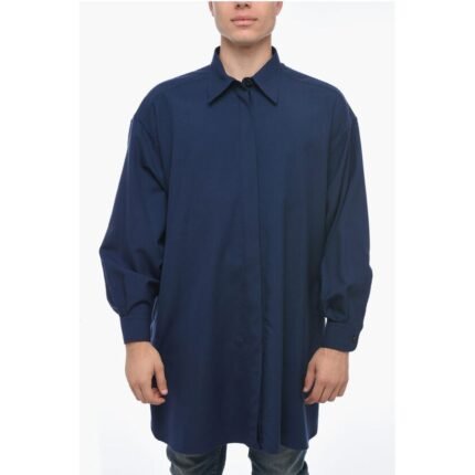 Destin Twill Wool LINDA Overshirt with Hidden Buttoning