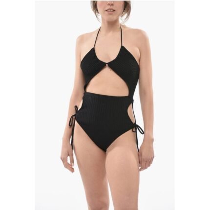 Off-the-Shoulder Bodysuit with Rear Cut-Out Detail