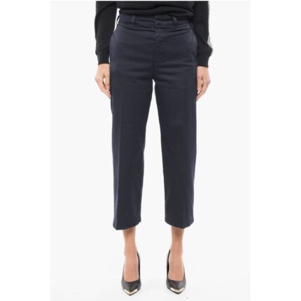 Department 5 Twill Cotton Cropped Fit Pants with Belt Loops