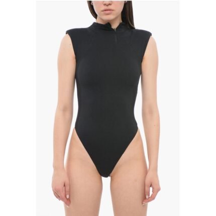 Entire Studios Stretch Cotton BLADE Bodysuit with Padded Shoulders