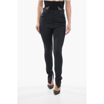 Balenciaga Ankle Zip 5 Pockets Stretch Leggings Pants