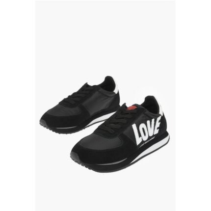 Moschino LOVE embroidered logo WALK 25 sneakers with suede details