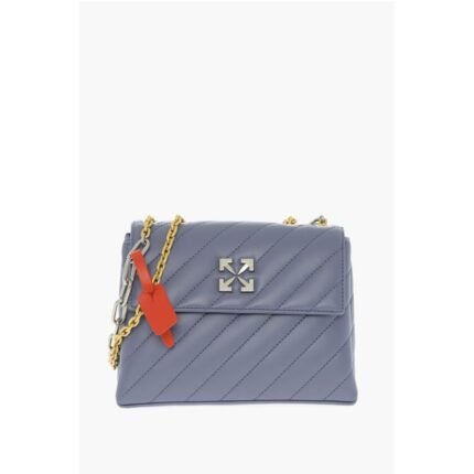 Off-White Quilted Leather JACKHAMMER Bag with Chain Shoulder Strap