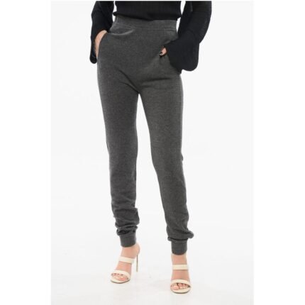 Saint Laurent Pure Cashmere Leggings with Elastic Waistband