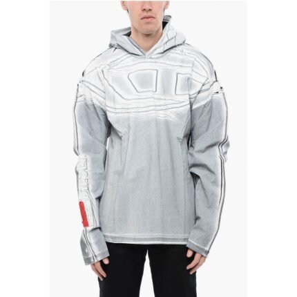 Diesel RED TAG Lightweight Coated Cotton T-OX-HOOD-LS Hoodie