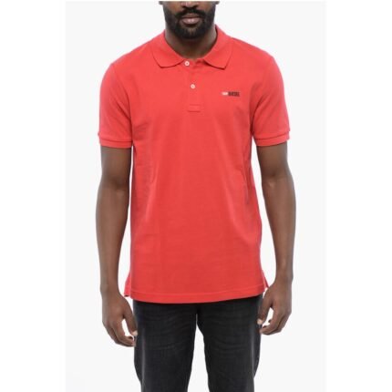 Diesel Slim Fit T-SMITH-DIV Polo Shirt with Contrasting Logo