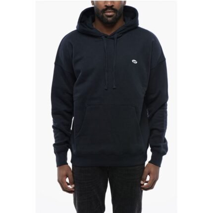 Diesel Solid Color S-ROB-HOOD-DOVAL-PJ Hoodie with Patch Pocket