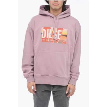 Diesel Distressed Effect Logo Print S-MACS-HOOD-POFF-L1 Hoodie