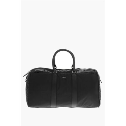 Ermenegildo Zegna Leather Handle HOLDALL Travel Bag
