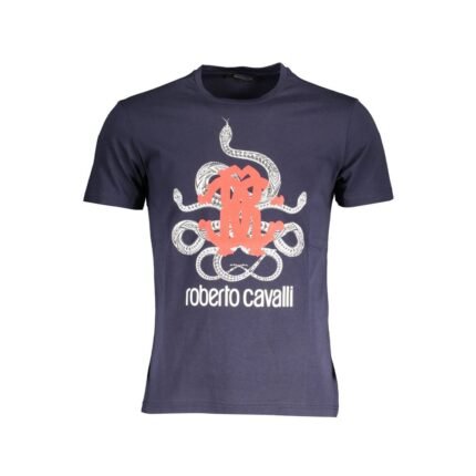 Roberto Cavalli Blue Cotton T-Shirt