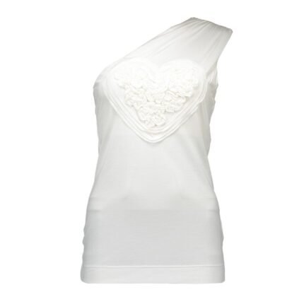 Love Moschino White Elastane Tops & T-Shirt