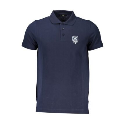 Cavalli Class Blue Cotton Polo Shirt