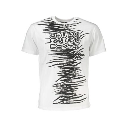 Cavalli Class White Cotton T-Shirt